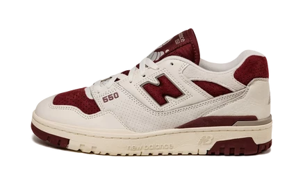 Кроссовки new balance 550, sea salt/burgundy