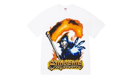 Унисекс-футболка Supreme Grim Reaper SS26, белая