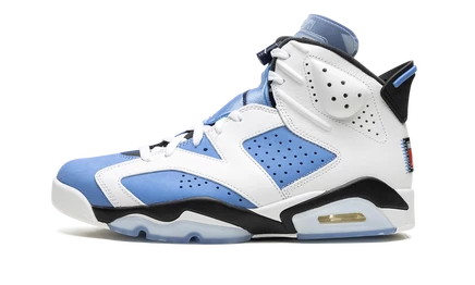 Кроссовки jordan air jordan 6 retro unc, светло-голубые