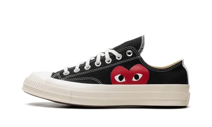 Унисекс кеды Converse Chuck 70 Ox Comme des Garçons PLAY Half Heart, черные