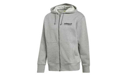 Худи Adidas Originals Kaval на молнии, серый меланж