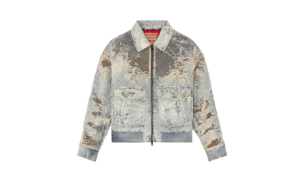 Куртка-бомбер Diesel Aviator прозрачная, синяя