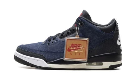 Мужские кроссовки Jordan Air Jordan 3 «Levi's», джинсовый верх, индиго