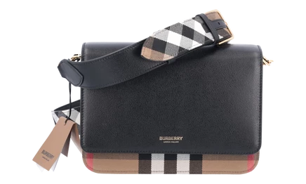 Унисекс сумка Burberry Mackford кроссбоди, кожа в клетку