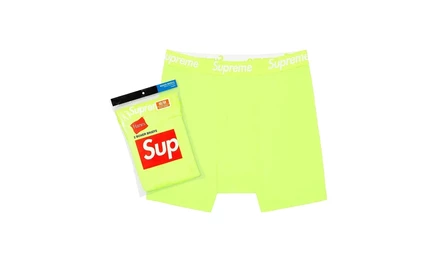Мужские трусы-боксеры Supreme Hanes 2 шт., неоново-жёлтые