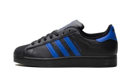 Кроссовки Adidas Superstar II, черно-синие с белым
