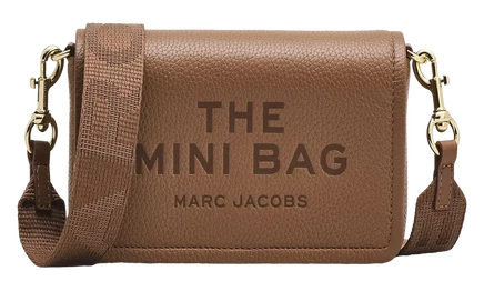 Кожаная мини-сумка Marc Jacobs Leather Mini, коричневая