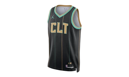 Мужская майка Nike NBA Hornets Swingman 2022/23, чёрная