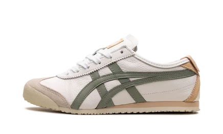 Женские кроссовки Onitsuka Tiger Mexico 66, бело-зеленые
