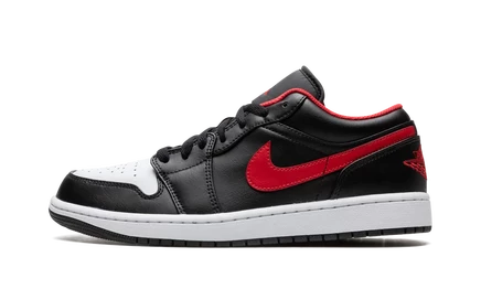 Кроссовки Jordan Air Jordan 1 Low 553558 бело-черно-красные