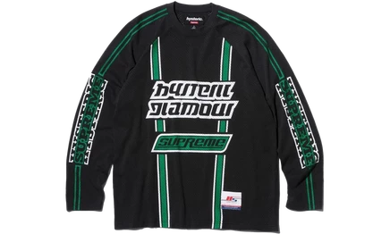 Унисекс топ Supreme Hysteric Glamour Mesh L/S, черный