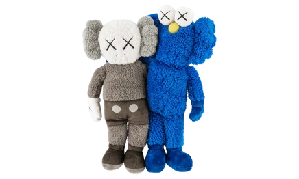 Мягкая игрушка Kaws Seeing Watching Plush, серо-голубая