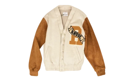 Кардиган-бомбер RHUDE Cardigan Bomber, бежево-коричневый