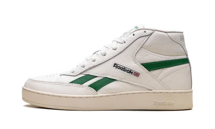 Кроссовки Reebok Club C Form Hi, бело-зелёные