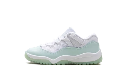 Детские кроссовки Air Jordan 11 Low Igloo, бело-бирюзовые