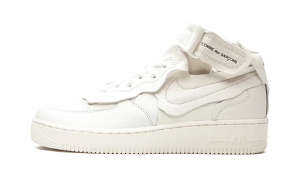 Кеды Nike Air Force 1 Mid Comme des Garcons White, белые