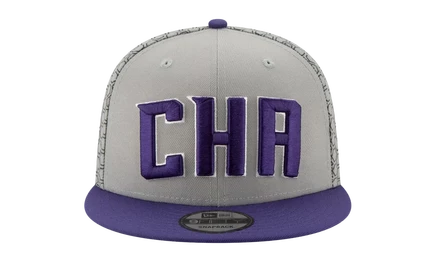 Унисекс кепка New Era 9FIFTY Hornets, серо-фиолетовая