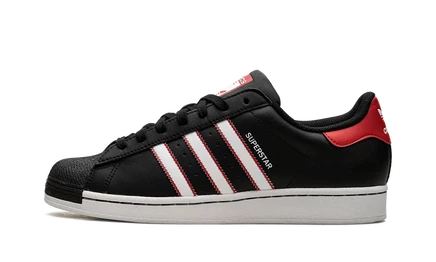 Мужские кроссовки Adidas Superstar, черно-бело-красные