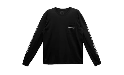 Футболка с длинным рукавом Chrome Hearts Scroll, черная