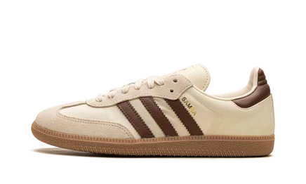 Кеды Adidas Samba OG, кремово-белые с винтажно-коричневыми деталями