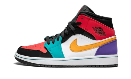 Кеды Jordan 1 Mid многоцветные 554724 125