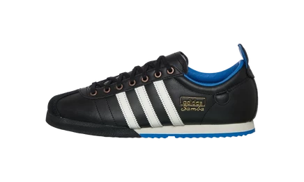 Кроссовки Adidas Samba 62, черно-белые с синим