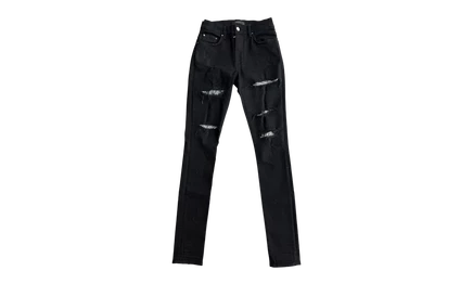 Мужские джинсы Amiri Zebra Crystal AMR005, черные