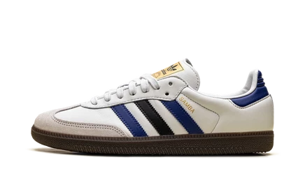 Мужские кроссовки Adidas Samba OG, бело-сине-черные