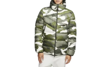 Куртка Windrunner Nike пуховая с капюшоном и принтом