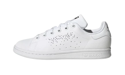 Детские кеды Adidas Stan Smith GS, белые с блеском