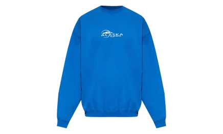 Мужской свитшот VETEMENTS Alaska Tourist, синий