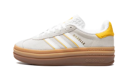 Женские кеды Adidas Gazelle Bold IH9929, слоновая кость/золотистые