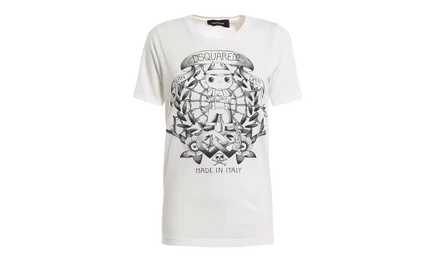 Женская футболка Dsquared2 S72GC0979 с принтом, белая