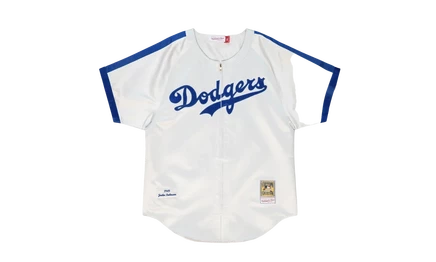 Атласное джерси Mitchell & Ness Dodgers Jackie Robinson