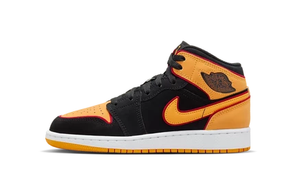 Подростковые кроссовки Jordan Air Jordan 1 Mid, ярко-оранжевые