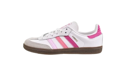 Детские кроссовки Adidas Samba OG PS, белый/орхидейный