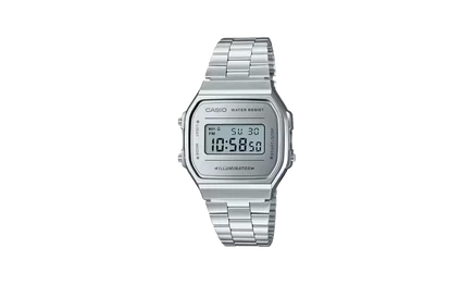 Часы Casio Vintage A168WEM 7VT цифровые, серебристые