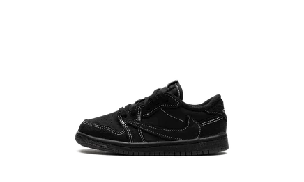 Детские кроссовки Jordan 1 Low Travis Scott, черно-серые