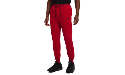 Мужские джоггеры Nike Tech Fleece, красно-черные