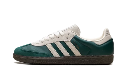 Кроссовки Adidas Samba OG, темно-зеленые и кремово-белые
