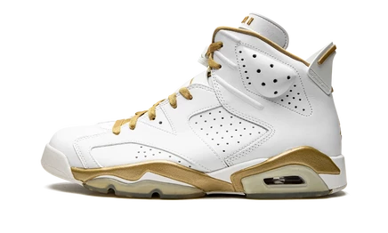 Кроссовки Jordan Air 6 Golden Moments, бело-золотые