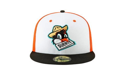 Кепка New Era 59FIFTY Norfolk Tides, бело-оранжевая