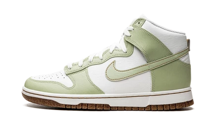Кроссовки Nike Dunk High Inspected By Swoosh, бело-салатовые
