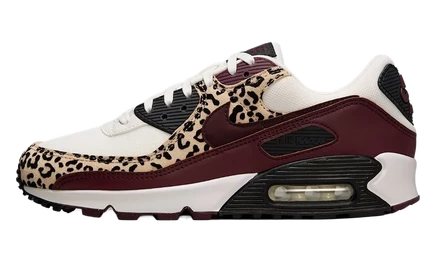 Женские кроссовки Nike Air Max 90, леопардово-бордовые