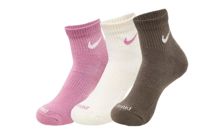 Унисекс носки Nike Dri-FIT Plus, 3 пары, розовые
