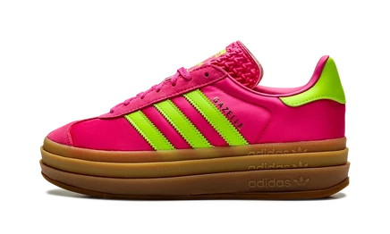 Женские кроссовки Adidas Gazelle Bold, салатово-фуксия