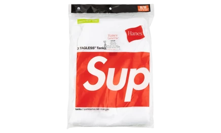 Майки Supreme Hanes без ярлыка, 3 шт «SS 20»