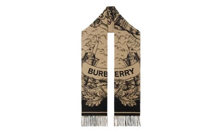 Шарф Burberry Giant Check из кашемира, бежевый