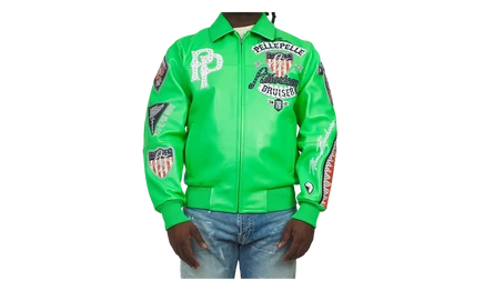 Мужская кожаная куртка Pelle Pelle American Bruiser PP020, зеленая