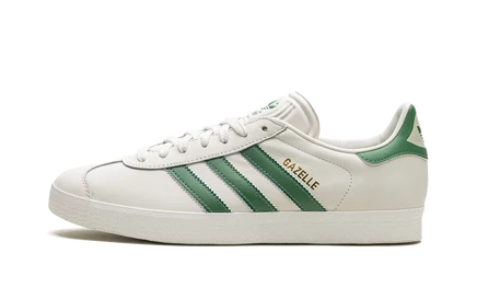 Кеды Adidas Gazelle, слоновая кость/зеленые